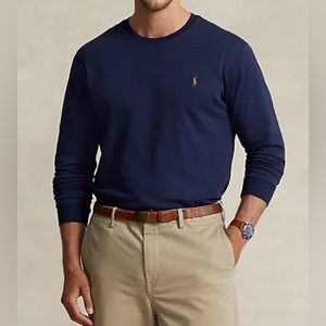 Polo by Ralph Lauren Men’s XL Classic Fit Navy Cotton Long Sleeve T-Shirt‎